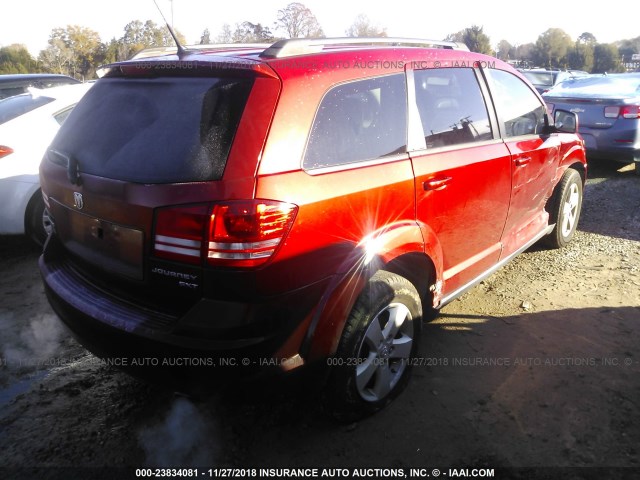 3D4PG5FV2AT104765 - 2010 DODGE JOURNEY SXT RED photo 4