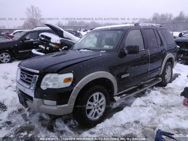 1FMEU74E27UB22690 - 2007 FORD EXPLORER EDDIE BAUER BLACK photo 2