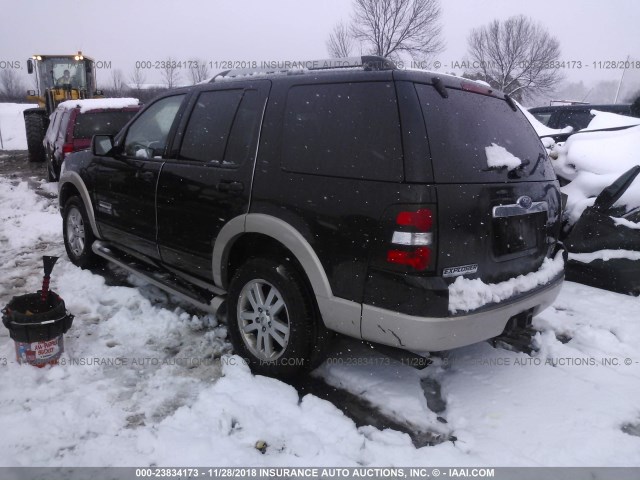 1FMEU74E27UB22690 - 2007 FORD EXPLORER EDDIE BAUER BLACK photo 3