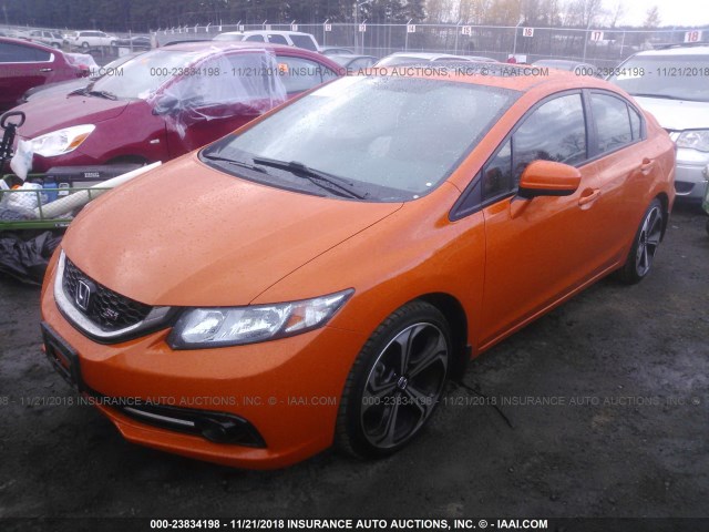 2HGFB6E5XFH700044 - 2015 HONDA CIVIC SI ORANGE photo 2