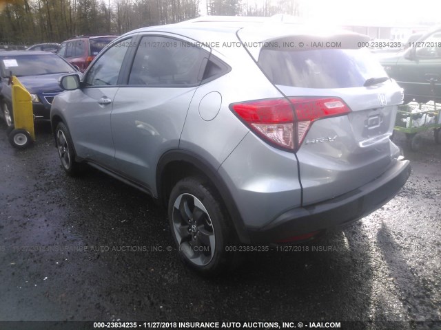 3CZRU6H52JG705906 - 2018 HONDA HR-V EX SILVER photo 3