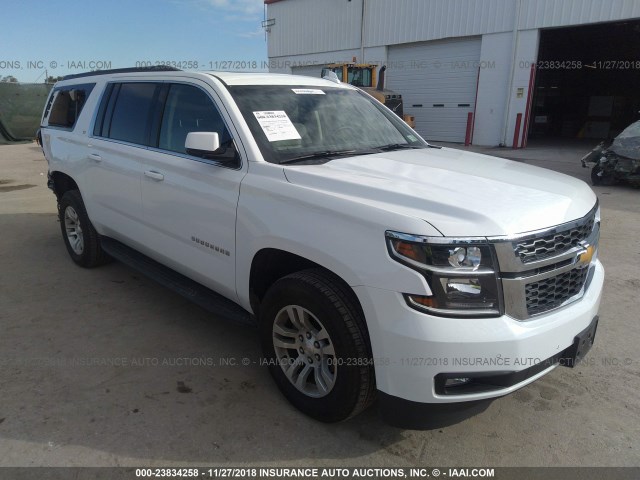 1GNSKHKC3JR332253 - 2018 CHEVROLET SUBURBAN K1500 LT WHITE photo 1