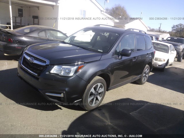 JF2SJAGC7HH525695 - 2017 SUBARU FORESTER 2.5I PREMIUM GRAY photo 2