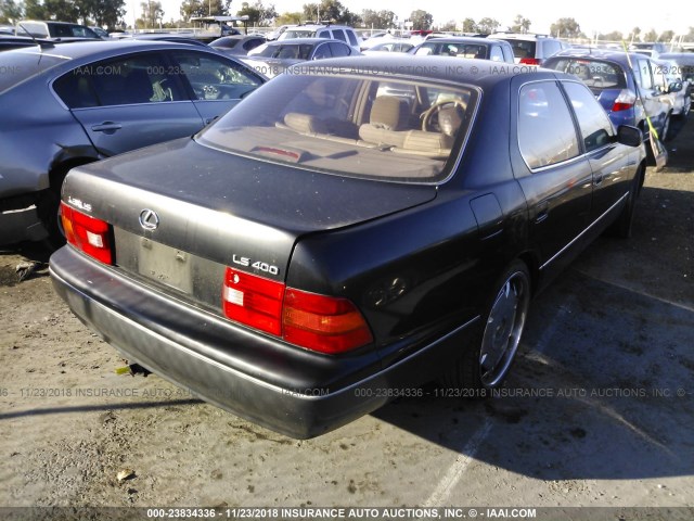 JT8BH22F0T0057977 - 1996 LEXUS LS 400 BLACK photo 4