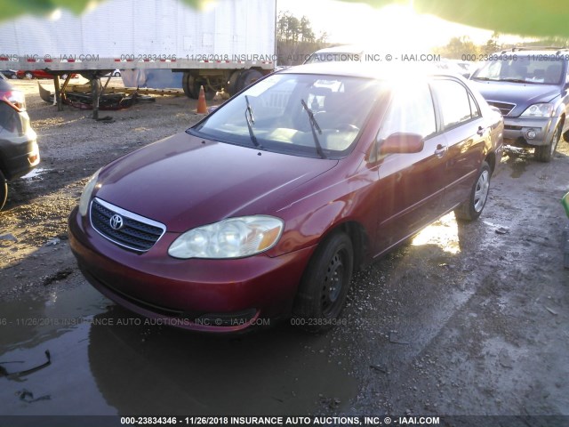 2T1BR32E26C592749 - 2006 TOYOTA COROLLA CE/LE/S RED photo 2