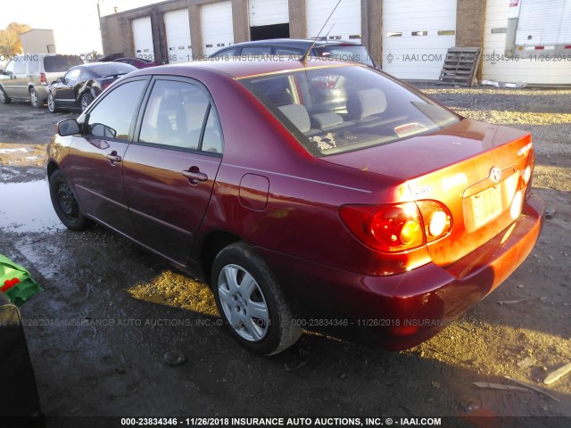 2T1BR32E26C592749 - 2006 TOYOTA COROLLA CE/LE/S RED photo 3