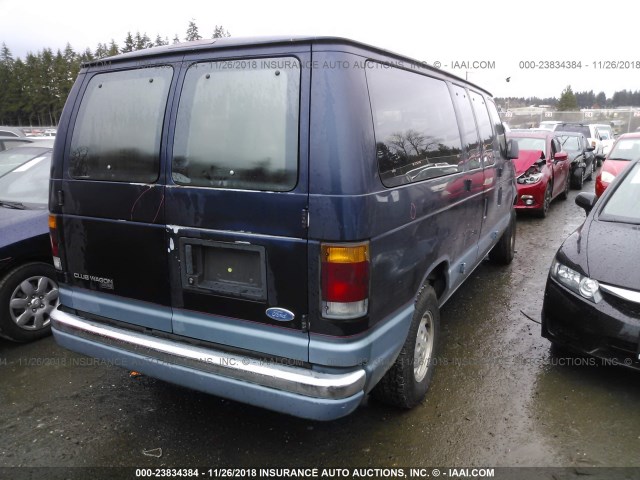 1FMEE11N3NHB02050 - 1992 FORD ECONOLINE E150 BLUE photo 4