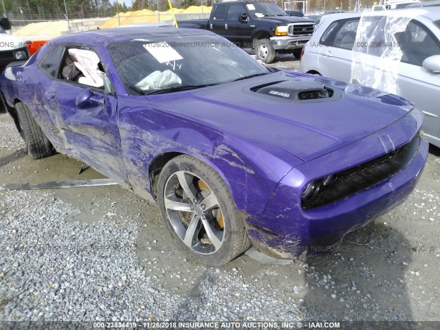 2C3CDZBT4GH149471 - 2016 DODGE CHALLENGER R/T PURPLE photo 1