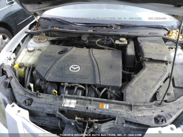 JM1BK323151250862 - 2005 MAZDA 3 S SILVER photo 10