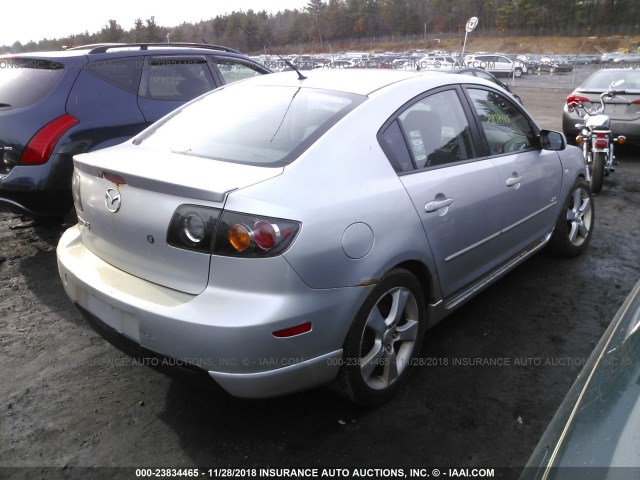 JM1BK323151250862 - 2005 MAZDA 3 S SILVER photo 4