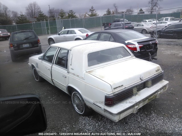 1C3BT56E2FC238265 - 1985 CHRYSLER NEW YORKER WHITE photo 3