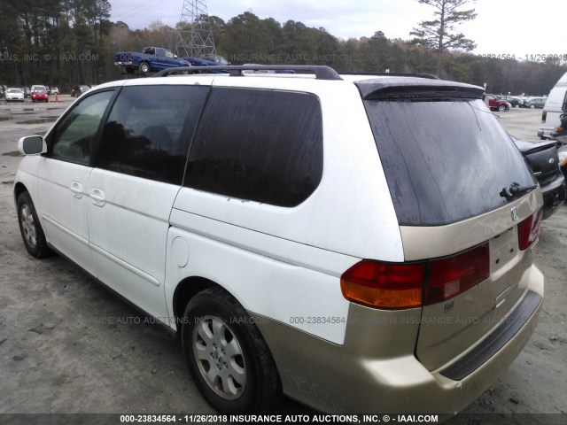 5FNRL189X3B155393 - 2003 HONDA ODYSSEY EXL WHITE photo 3