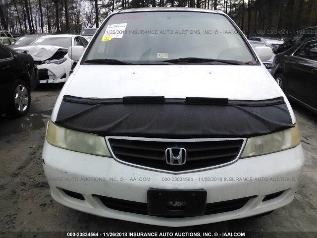 5FNRL189X3B155393 - 2003 HONDA ODYSSEY EXL WHITE photo 6