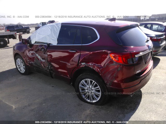 LRBFXASA1HD125772 - 2017 BUICK ENVISION PREFERRED MAROON photo 3