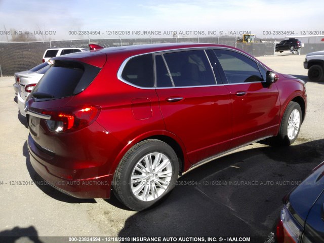 LRBFXASA1HD125772 - 2017 BUICK ENVISION PREFERRED MAROON photo 4