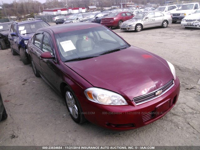 2G1WC57M191118897 - 2009 CHEVROLET IMPALA 2LT RED photo 1