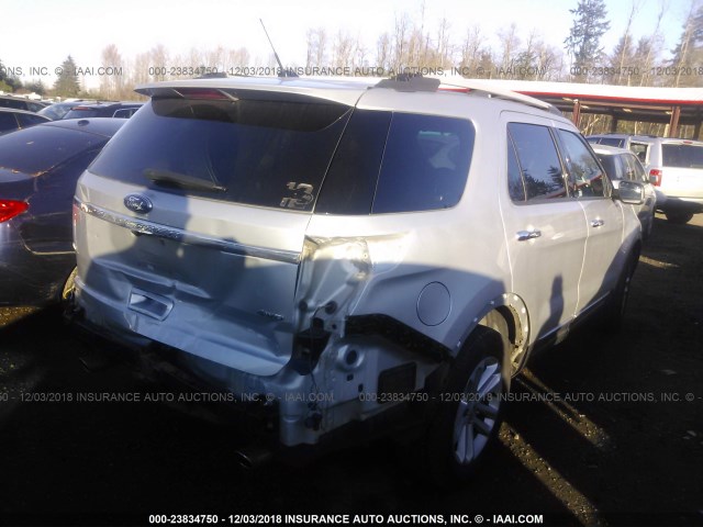 1FM5K8D84FGA77688 - 2015 FORD EXPLORER XLT SILVER photo 4