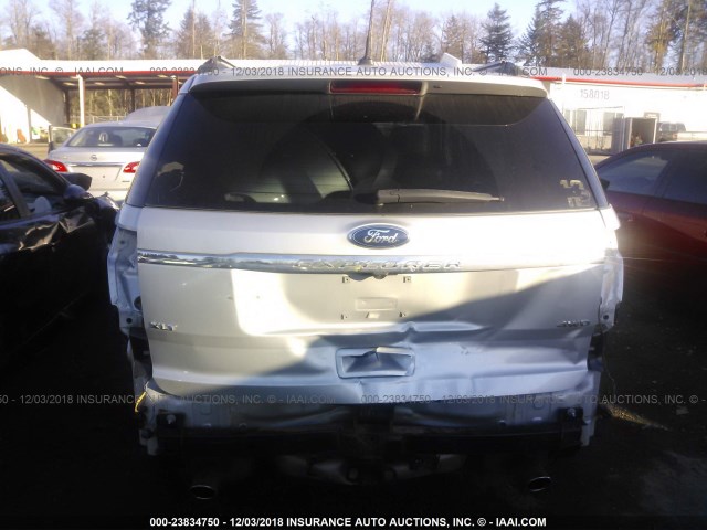 1FM5K8D84FGA77688 - 2015 FORD EXPLORER XLT SILVER photo 6