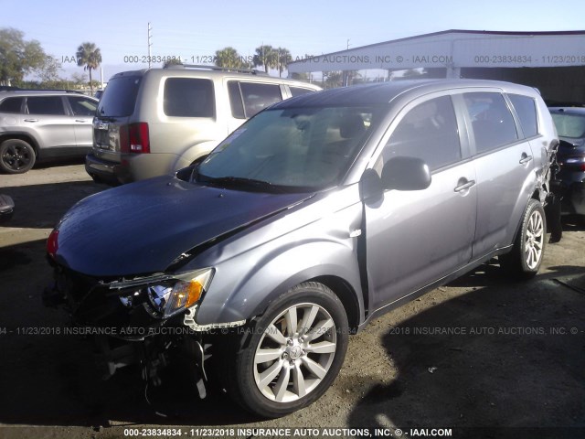 JA4MS31X47Z001435 - 2007 MITSUBISHI OUTLANDER ES/LS ნაცრისფერი ფოტო 2