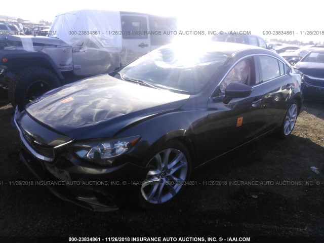 JM1GJ1V52G1432101 - 2016 MAZDA 6 TOURING GRAY photo 2