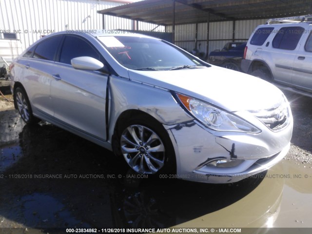 5NPEC4AC0DH787506 - 2013 HYUNDAI SONATA SE/LIMITED SILVER photo 1