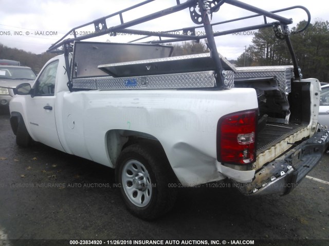 1GCNCPEX0DZ336650 - 2013 CHEVROLET SILVERADO C1500 WHITE photo 3