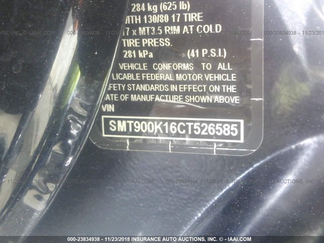 SMT900K16CT526585 - 2012 TRIUMPH MOTORCYCLE BONNEVILLE BLACK photo 10