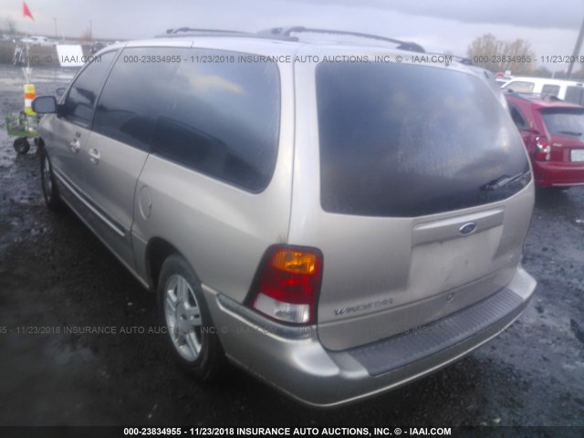 2FMZA52452BB83863 - 2002 FORD WINDSTAR SE GOLD photo 3