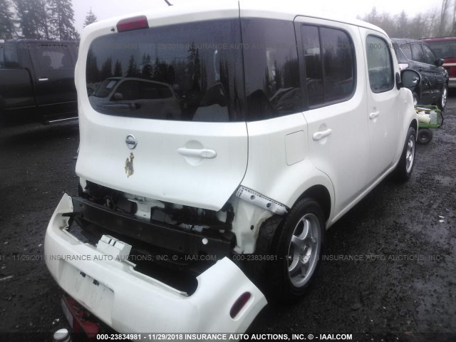 JN8AZ28R79T100461 - 2009 NISSAN CUBE S/SL WHITE photo 4