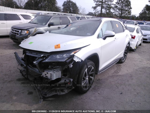 2T2ZZMCA0HC083337 - 2017 LEXUS RX 350/BASE/F SPORT WHITE photo 2