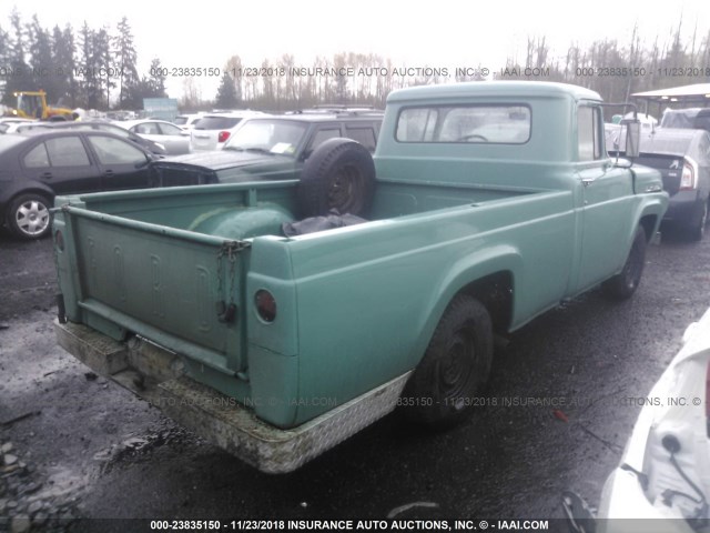 F10L8R23272 - 1958 FORD PICKUP TEAL photo 4