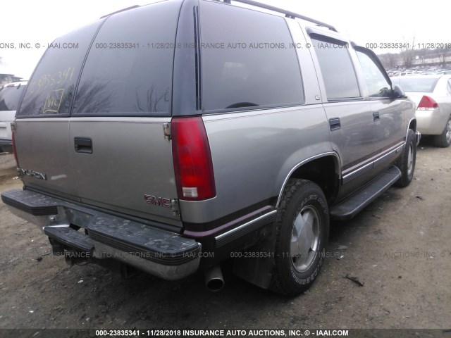 1GKEK13R0XJ709763 - 1999 GMC YUKON TAN photo 4