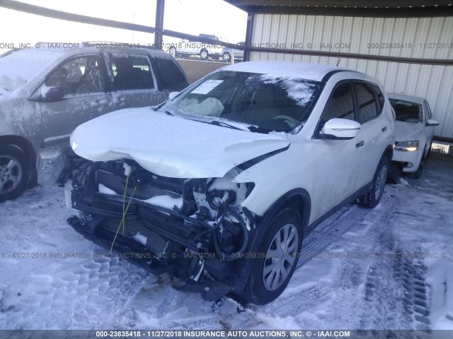 5N1AT2MV3EC837422 - 2014 NISSAN ROGUE S/SL/SV WHITE photo 2