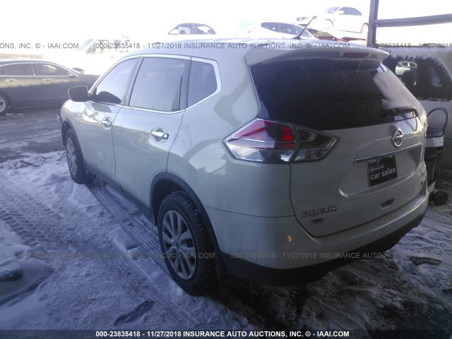 5N1AT2MV3EC837422 - 2014 NISSAN ROGUE S/SL/SV WHITE photo 3