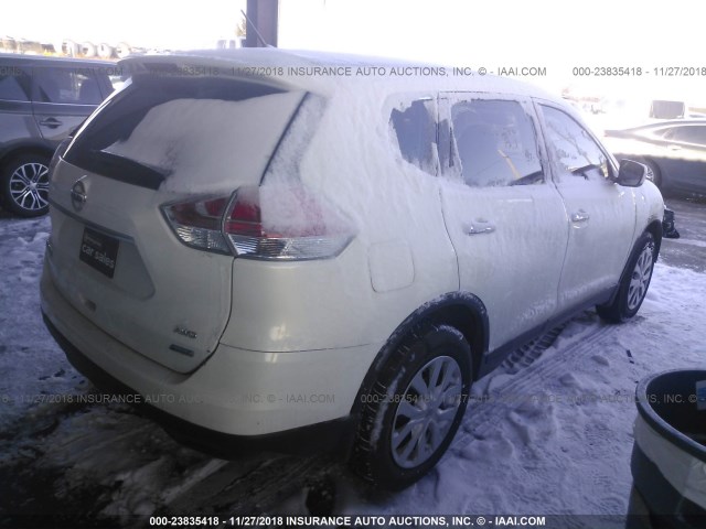 5N1AT2MV3EC837422 - 2014 NISSAN ROGUE S/SL/SV WHITE photo 4