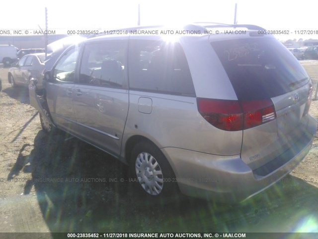 5TDZA23C55S254264 - 2005 TOYOTA SIENNA CE/LE SILVER photo 3