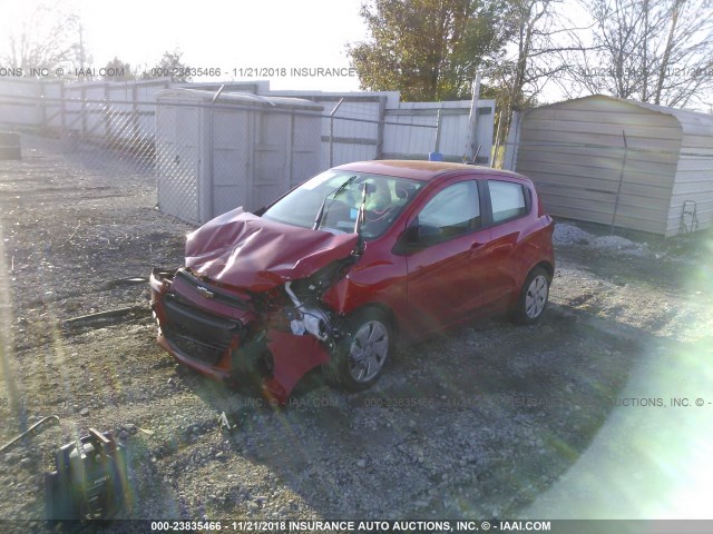 KL8CB6SA9JC440484 - 2018 CHEVROLET SPARK LS RED photo 2