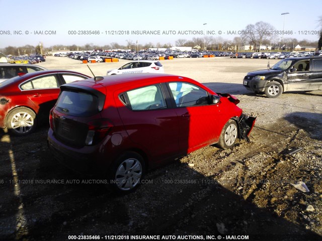 KL8CB6SA9JC440484 - 2018 CHEVROLET SPARK LS RED photo 4