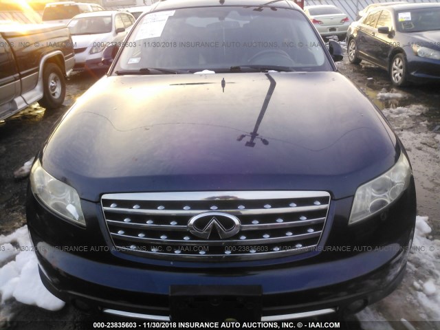 JNRAS08W17X203293 - 2007 INFINITI FX35 Dark Blue photo 6