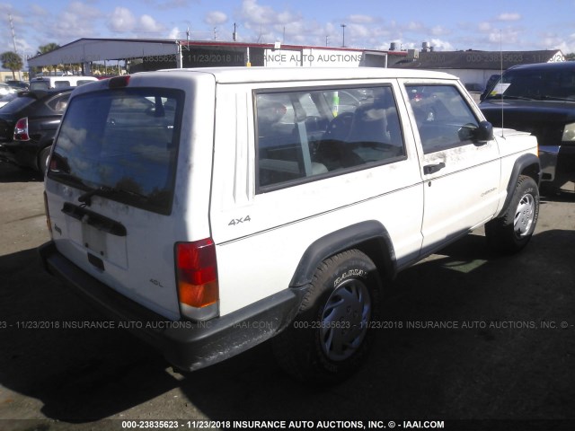 1J4FJ27S4VL578581 - 1997 JEEP CHEROKEE SE WHITE photo 4