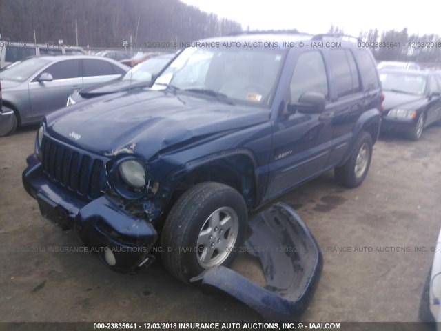 1J4GL58K04W133458 - 2004 JEEP LIBERTY LIMITED BLUE photo 2