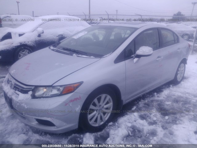 19XFB2F97CE028928 - 2012 HONDA CIVIC EXL SILVER photo 2