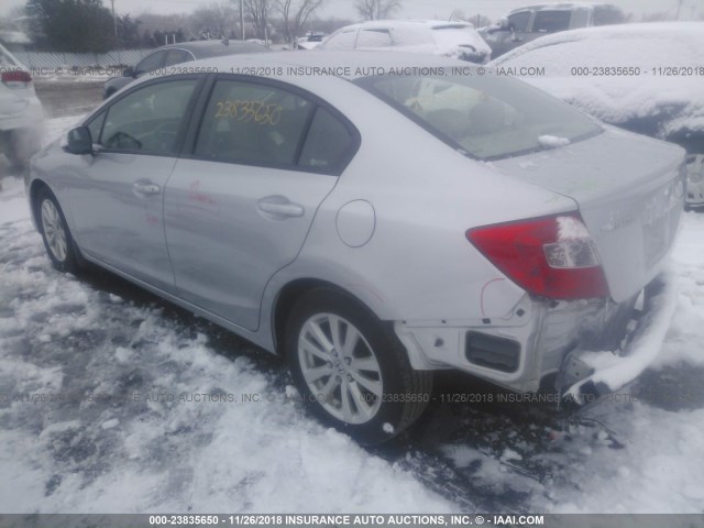 19XFB2F97CE028928 - 2012 HONDA CIVIC EXL SILVER photo 3