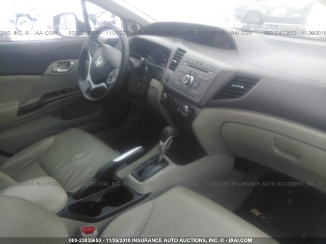 19XFB2F97CE028928 - 2012 HONDA CIVIC EXL SILVER photo 5