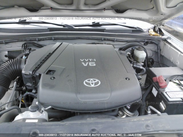 5TELU42N97Z338508 - 2007 TOYOTA TACOMA DOUBLE CAB 银色 照片 10