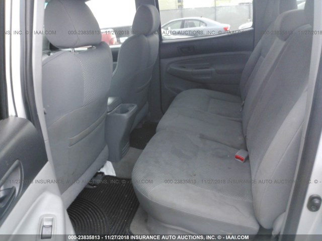 5TELU42N97Z338508 - 2007 TOYOTA TACOMA DOUBLE CAB 银色 照片 8