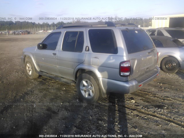 JN8DR09X03W711789 - 2003 NISSAN PATHFINDER LE/SE SILVER photo 3