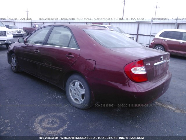 4T1BF32K43U044048 - 2003 TOYOTA CAMRY LE/XLE/SE RED photo 3