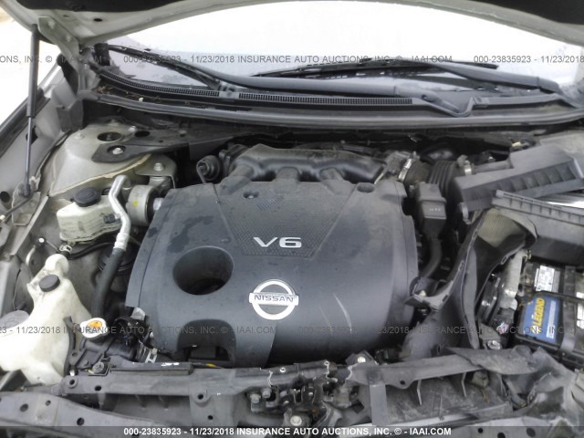 1N4AA5AP0EC494768 - 2014 NISSAN MAXIMA S/SV SILVER photo 10