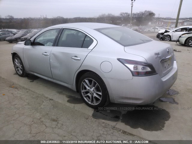 1N4AA5AP0EC494768 - 2014 NISSAN MAXIMA S/SV SILVER photo 3